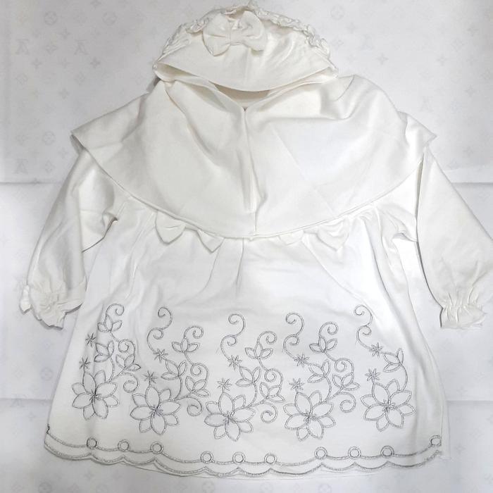 Dress Baby Muslim Putih Newborn Gaun Bayi Muslim Aqiqah Selapanan