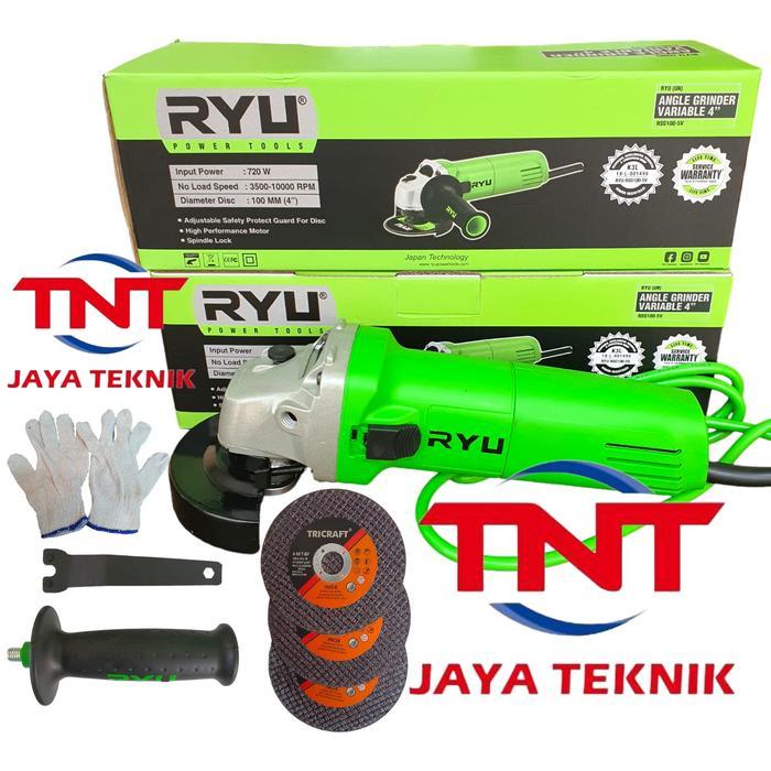 Ryu Rsg 100-5V Mesin Gerinda Tangan 4" Ryu Rsg 100 - 5 Variable Speed / Gurinda Tangan Ryu Rsg 100-5
