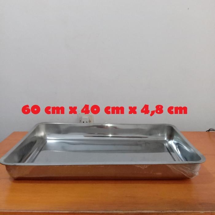 Baking Tray / Nampan / Baki 60 Cm X 40 Cm Bahan Stainless Steel Tebal, Nampan Pemanggang / Loyang