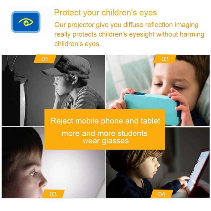 Jipdpro Projector Mini Full HD Super Terang Watt Kecil Proyektor Portable LED Untuk Laptop HP