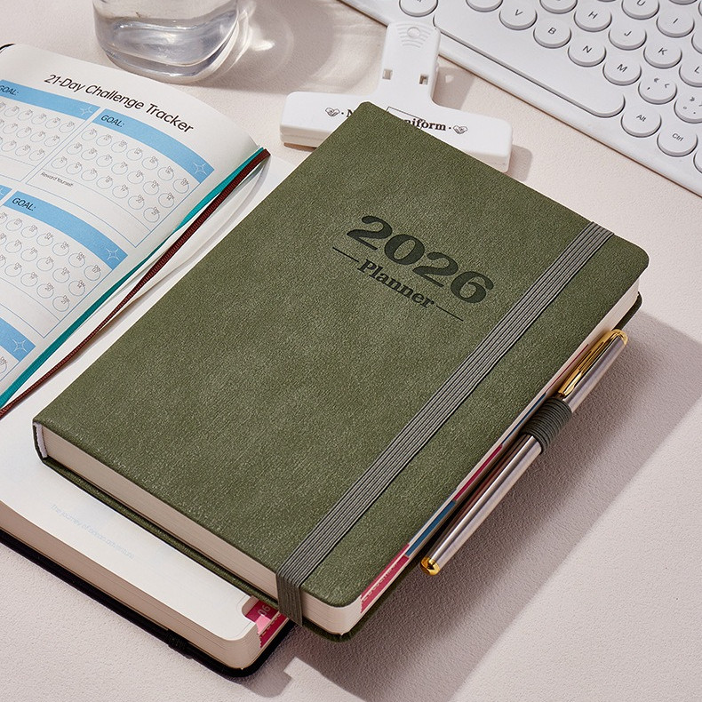 2026 Daily Planner - 365 Days Full Year Agenda with English Pages, A5 Schedule Organizer Notebook