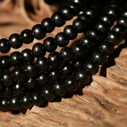 Tasbih Kalung Kayu Buddha 216 Warna Hitam Polos Gratis Ongkir