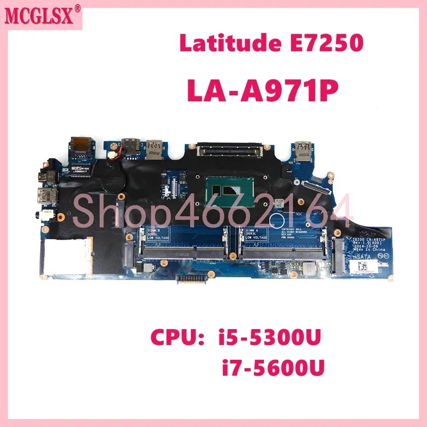 La-A971P With I5-5300U I7-5600U Cpu Notebook Mainboard For Dell Latitude E7250 Laptop Motherboard Cn