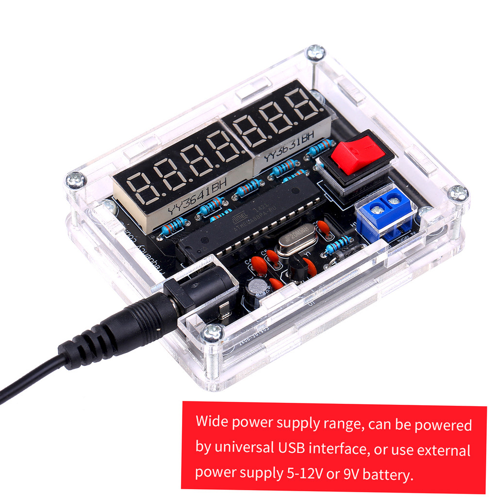 10MHZ FREQUENCY METER DIY KIT FREQUENCY COUNTER AVR FREQUENCY WITH SHELL COUNTER CYMOMETER FREQUENCY