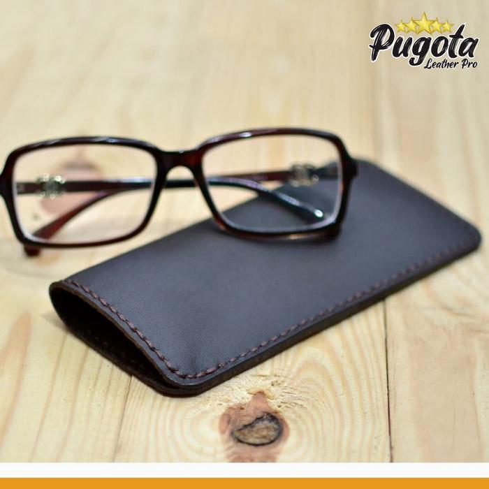 SARUNG KACAMATA LEATHER CASE EYEGLASS POUCH TEMPAT KACAMATA SARUNG KACAMATA KULIT