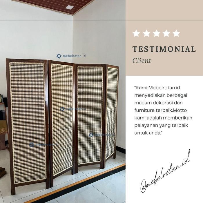 SKETSEL KAYU LYDE 1 DAUN PENYEKAT RUANGAN LIPAT PARTISI RUANGAN