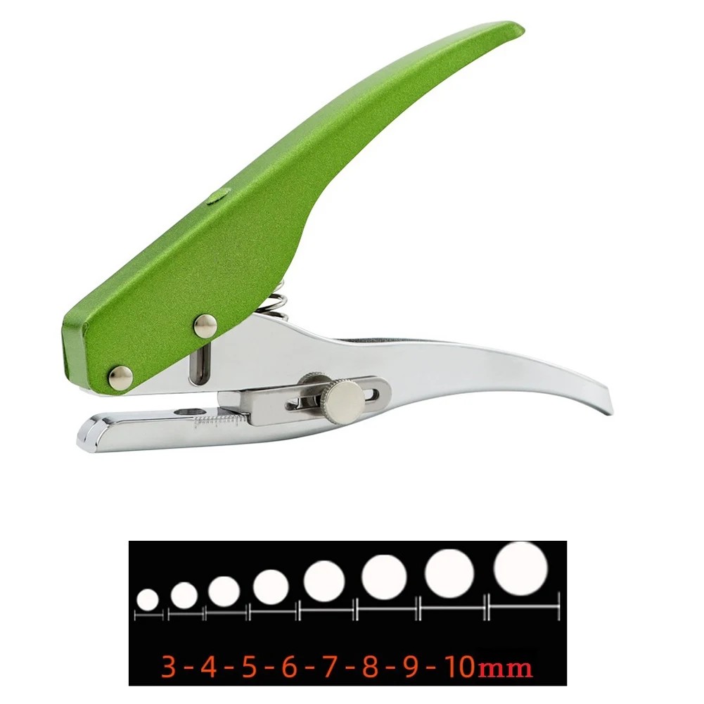 1 Pc Hand-held Hole Punch Circle Single 3-10mm Hole Punching For Paper ID Cards Photos Punching