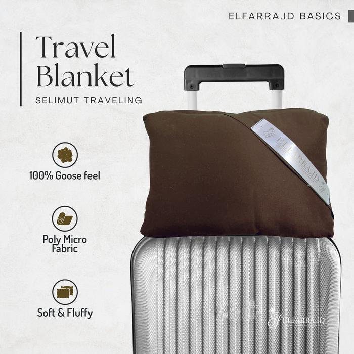 ORIGINAL ELFARRA Balmut Bantal Selimut 2in1 Travel Bantal Selimut Travelling Blanket POLOS ALL