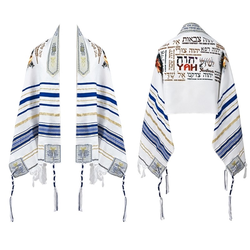 Scarf Shawl with Handwoven Tassels Tallit Prayer Shawl Israel Yeshua Shawl Tallit Prayer Shawl