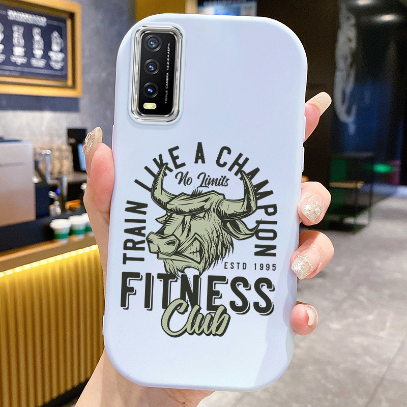 Casing Hp Untuk VIVO Y20 Y20i Y20s Y20T Y12s Y12a Case Casing Lukis kepala sapi pola Kesing HP Cesin