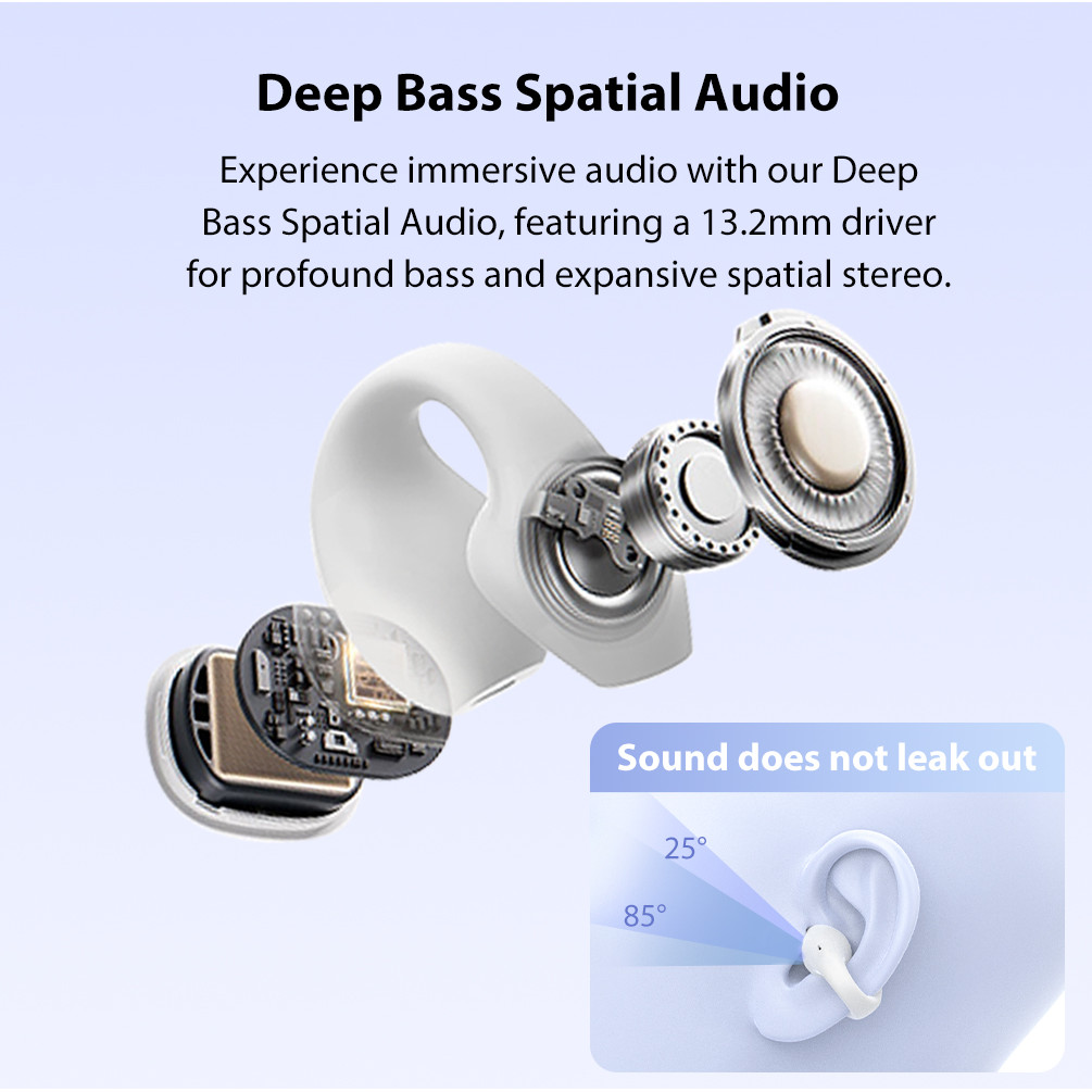 Miniso X29 Ows Bluetooth 5.4 Earphones True Wireless Headphones With Mic Button Control Noise