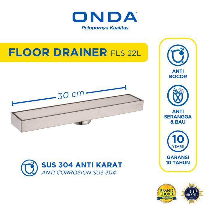 ONDA Floor Drainer Panjang / Saringan Air Lantai Anti Mampet Strainer Saringan Got Kamar Mandi Anti