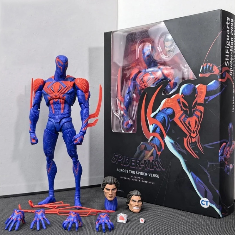 Spiderman 2099 Ct Action Figure Across The Universe SHF Miguel O'Hara Spiderman Miles Morales Gwen