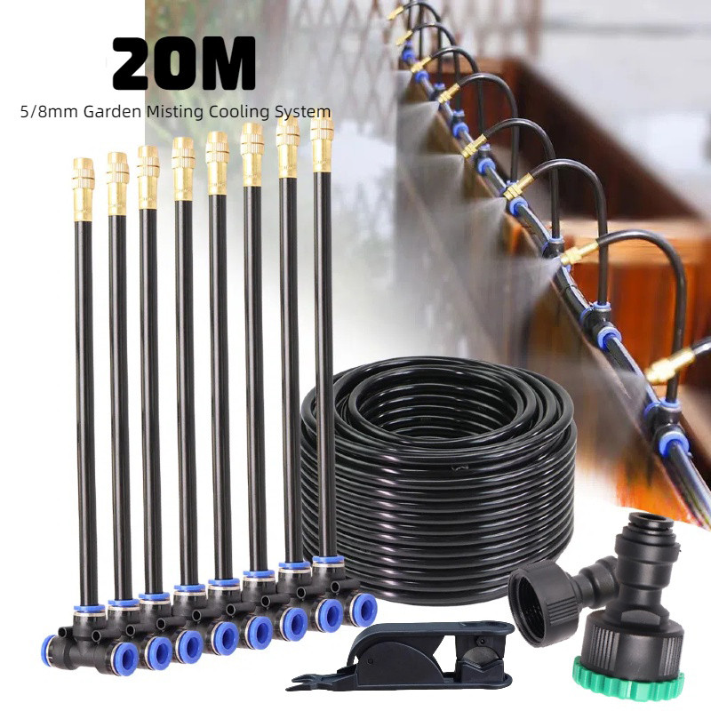 20M Drip Irrigation System 360 Bendable Irrigation System Garden Watering System with Quick