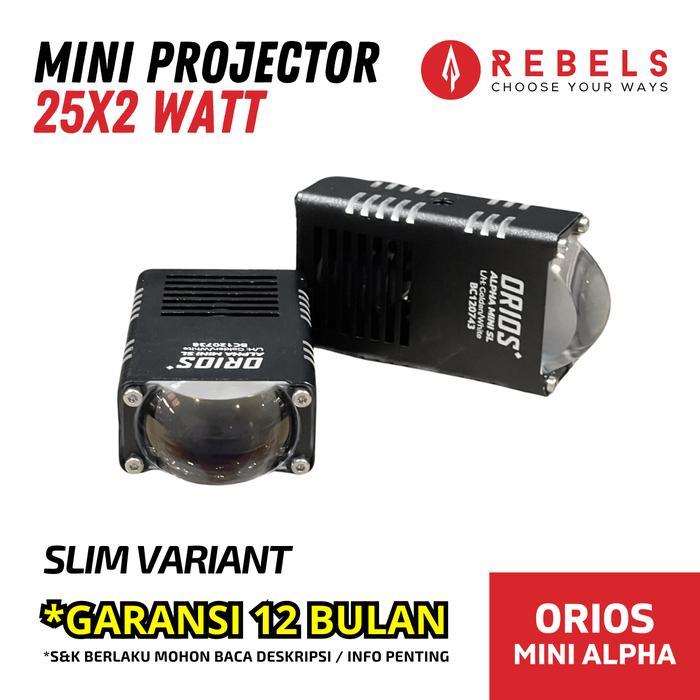 Lampu Tembak Orios Mini Alpha Slim Dan Normal Led Grill Mobil Motor Ori Garansi