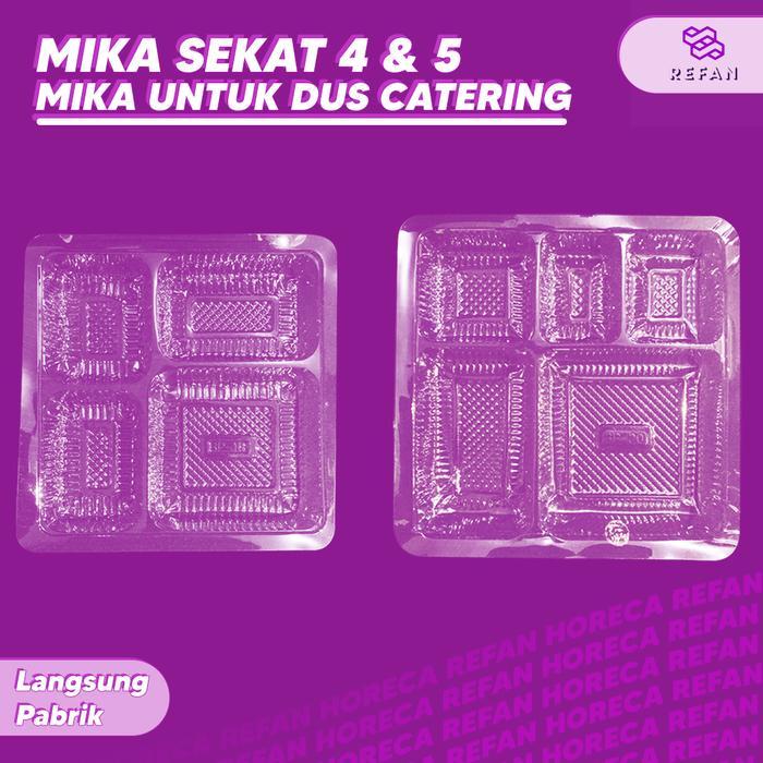 Mika Sekat / Mika Catering Box Sekat 4 Sekat 5 / Mika Plastik Sekat
