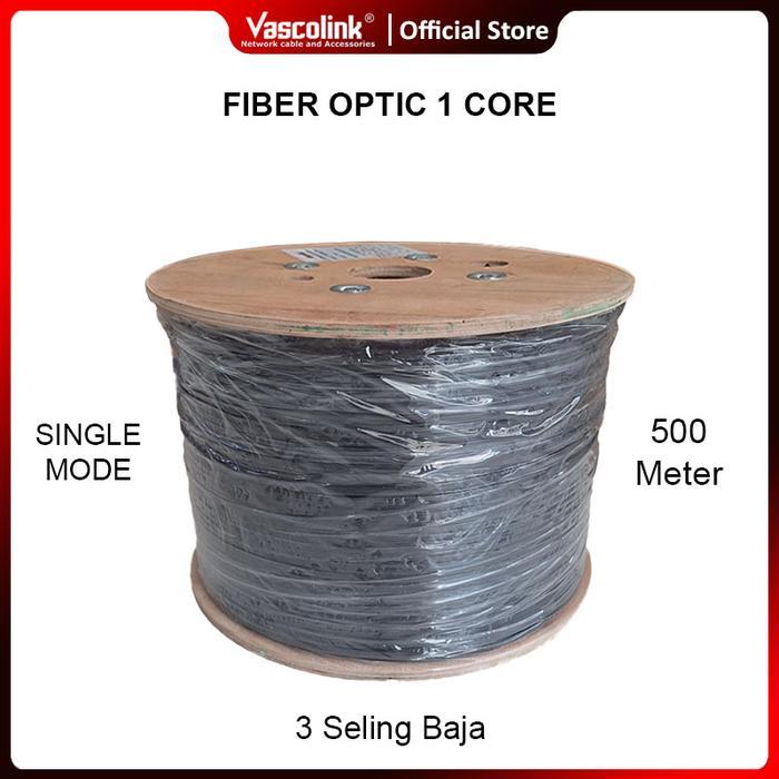 Kabel Drop Wire Optik / DW FO FTTH 1 core /500M