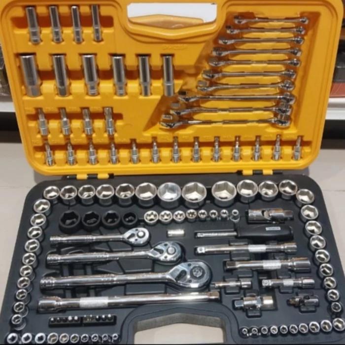 Krisbow Set 123 Pcs Kunci Sok Sq 1/4-1/2 Inch Lrsos2 Kunci Sok Lengkap