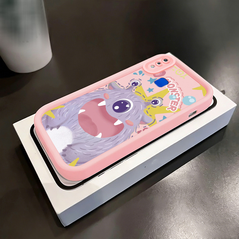 Casing Hp untuk VIVO Y91 Y91i Y93 Y93s Y95 Case Monster berbulu Kasing Silicone Full Cover Softcase 