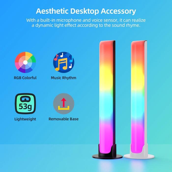Goojodoq Ambient Led Light Stick Audio Rhythm Visualizer 30+ Color Mode Terlaris