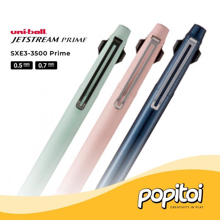 UniBall Jetstream SXE3-3500 PRIME Ballpoint Pen 0.5 0.7 mm Pulpen Multi Pen Uni Ball