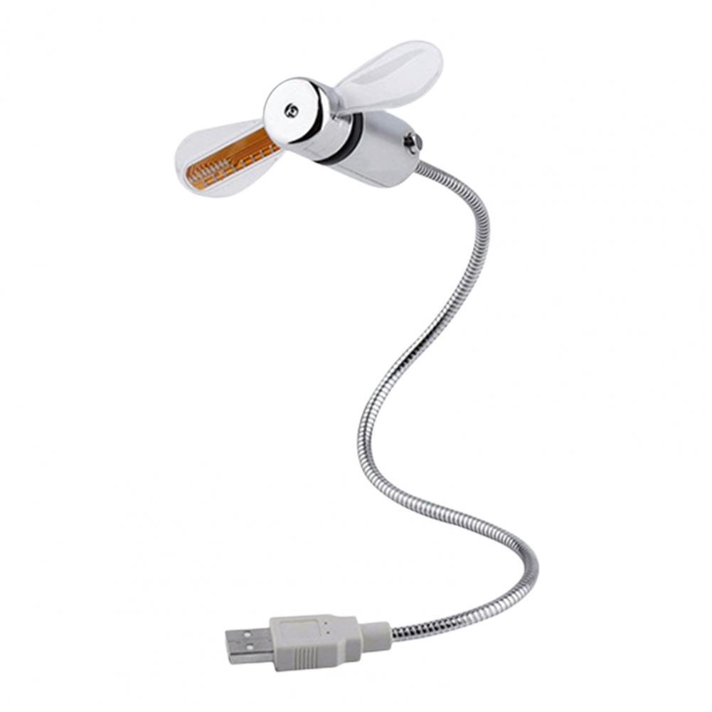 USB Smart Clock LED Fan Low Noise Auto Memory Foldable Bright Digital Clock Fan High Speed Laptop PC