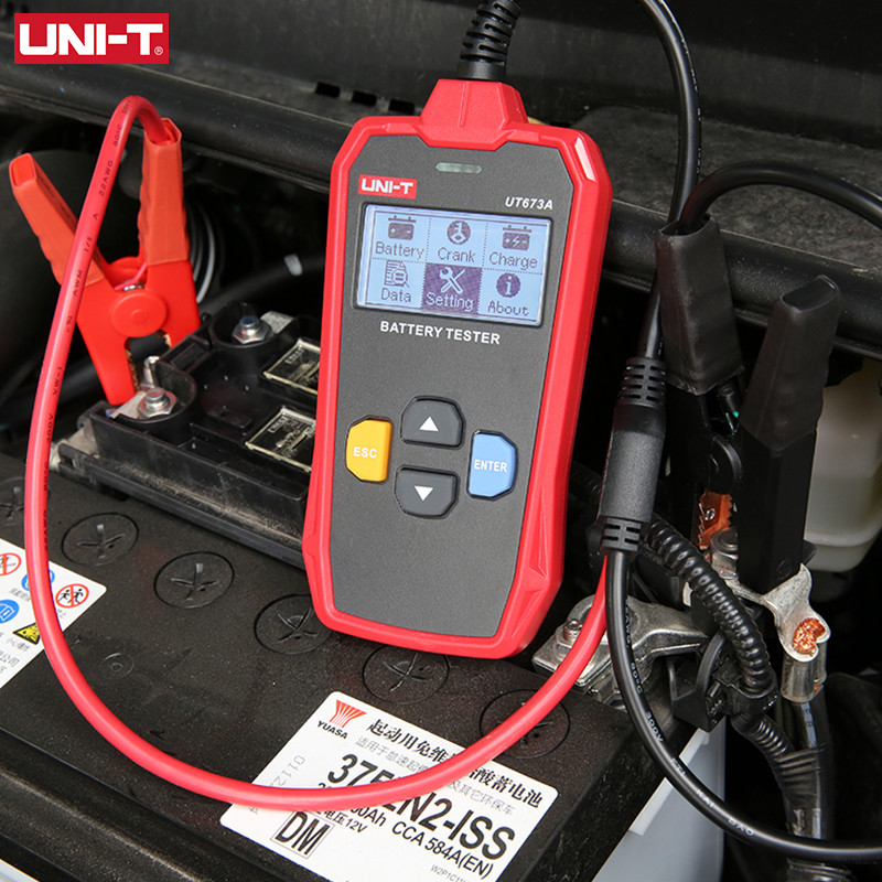 UNI-T Car Battery Tester UT673A UT675A 12V 24V DC Load Tester Capacity Meter Battery Checker