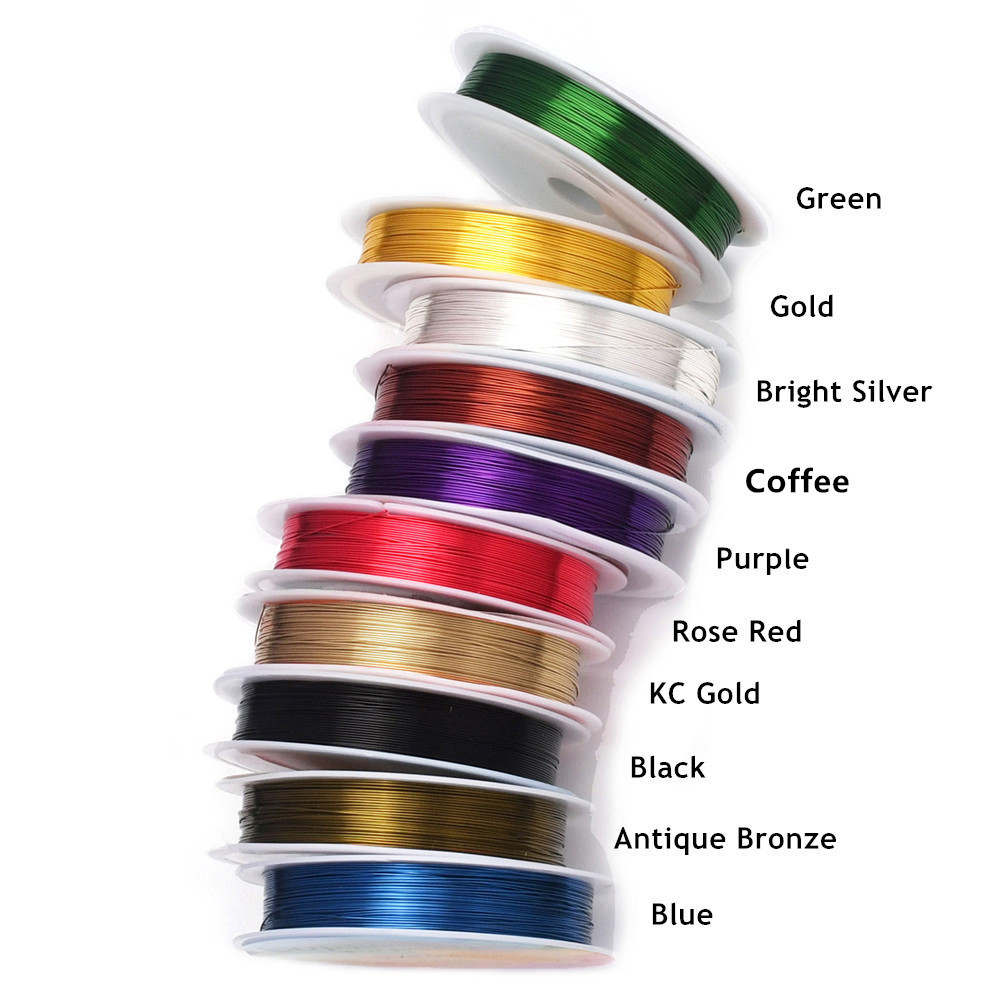 10 Rolls Jewelry Wire ,Craft Wire Tarnish Resistant Copper Beading Wire for Craft Jewelry Making