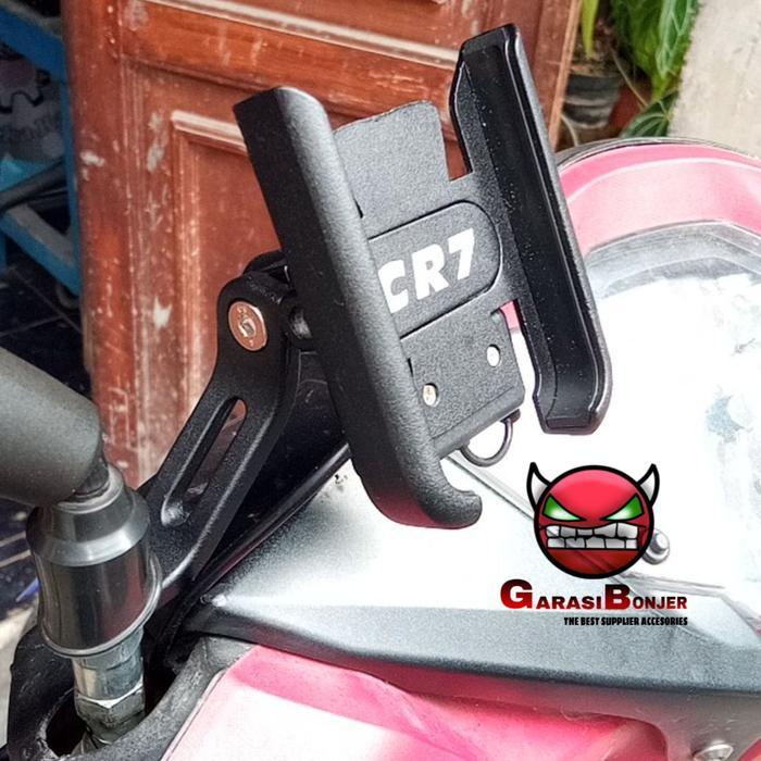 TEMPAT HP MOTOR HOLDER HP CR7 PLUS CAS AN HP HITAM