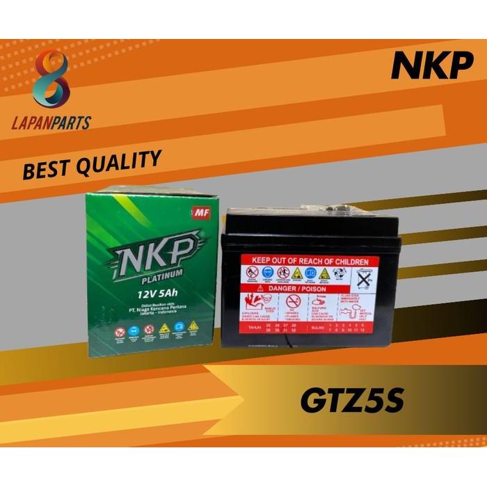Aki Motor VARIO 110 GTZ5S MF, Merk : NKP AKI KERING