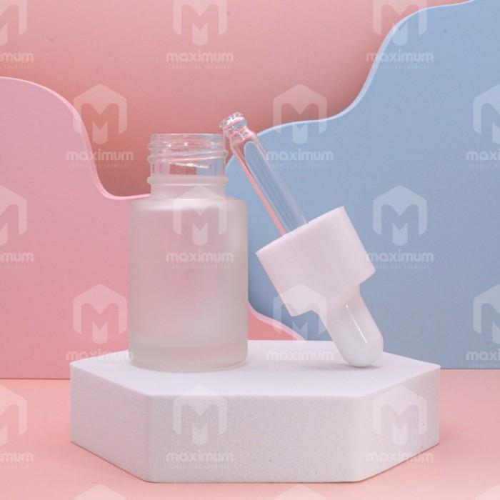 Botol Pipet Kaca Tebal Frosted Bahu Datar 15ML / Botol Serum 15 ML / Glass Bottle Frosted 15ml