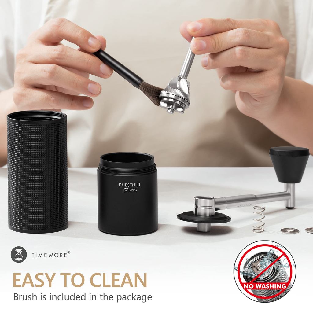 TIMEMORE Chestnut C3S Pro / C3ESP Pro Manual Coffee Grinder With Foldable Crank S2C Burr Inside
