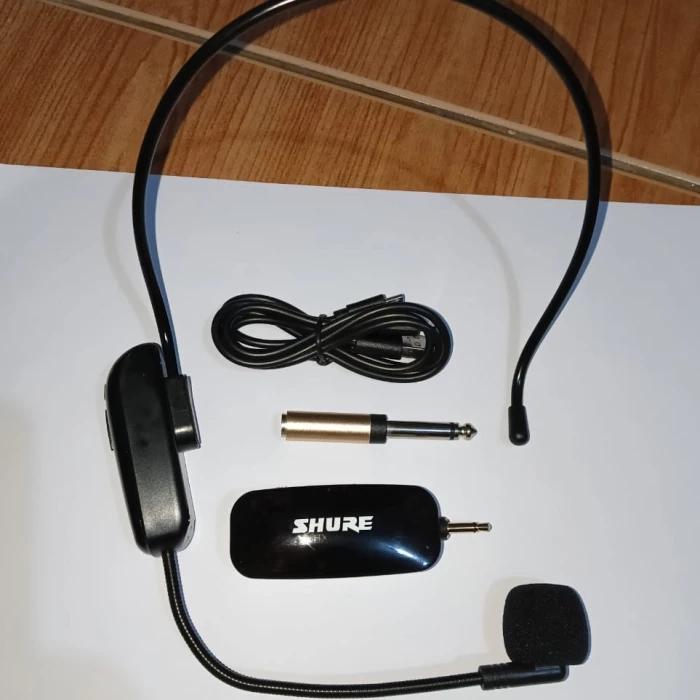 WIRELESS MIC MIKROFON PRESENTASI IMAM MASJID MUSHOLLA HEADSET SHURE