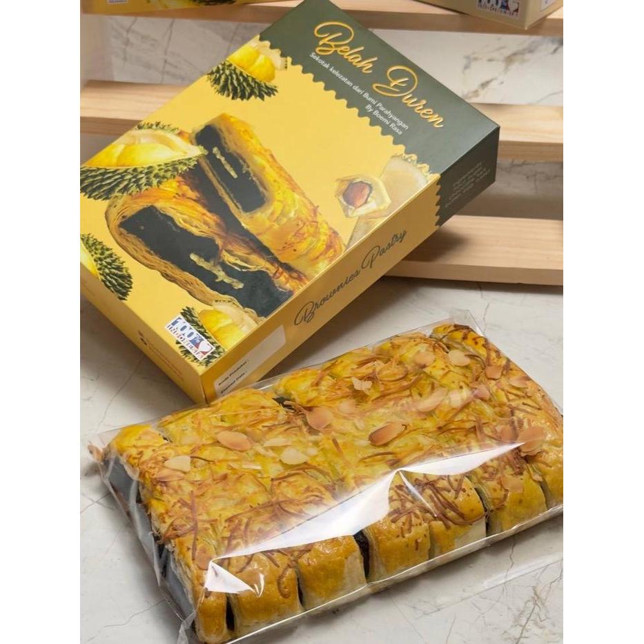 Brownies Pastri Isian Pasta Duren - Belah Duren Camilan Unik Dengan Isian Lezat Cocok Untuk Pecinta