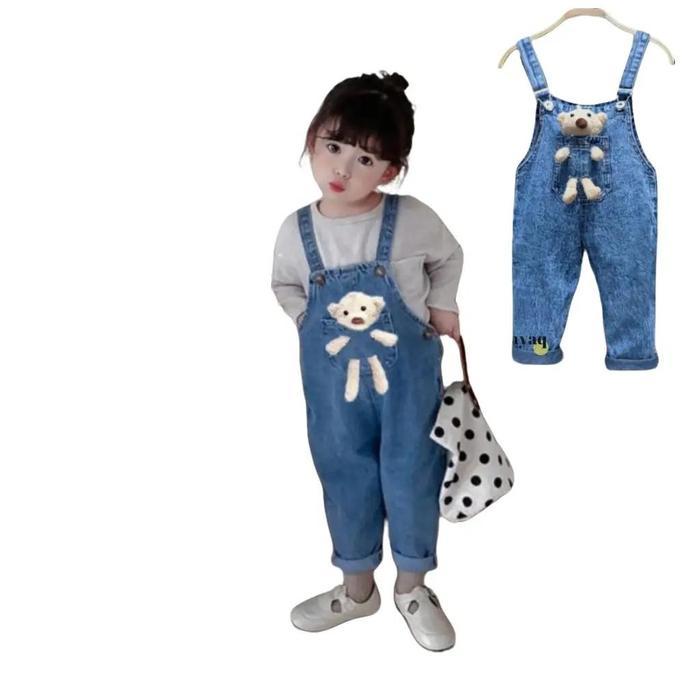 Overall Boneka Bear Anak - Jumpsuit Wearpack Celana Dan Rok/Overall/Overall Perempuan/Overall Anak