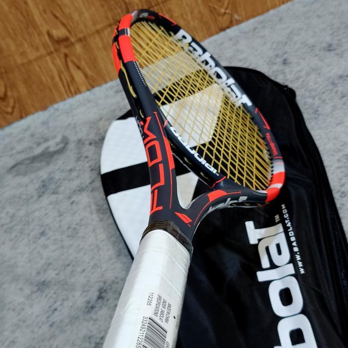 Raket Tenis Lapangan Flow Tour Carbon Ada Tas Siap Pakai Free Grip