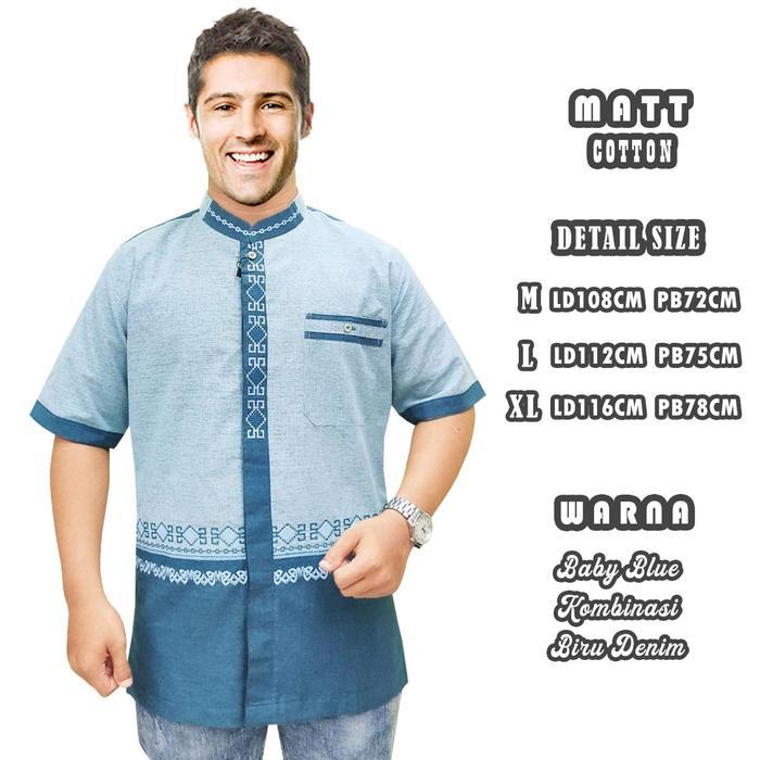 Baju koko dewasa lengan pendek premium bordir