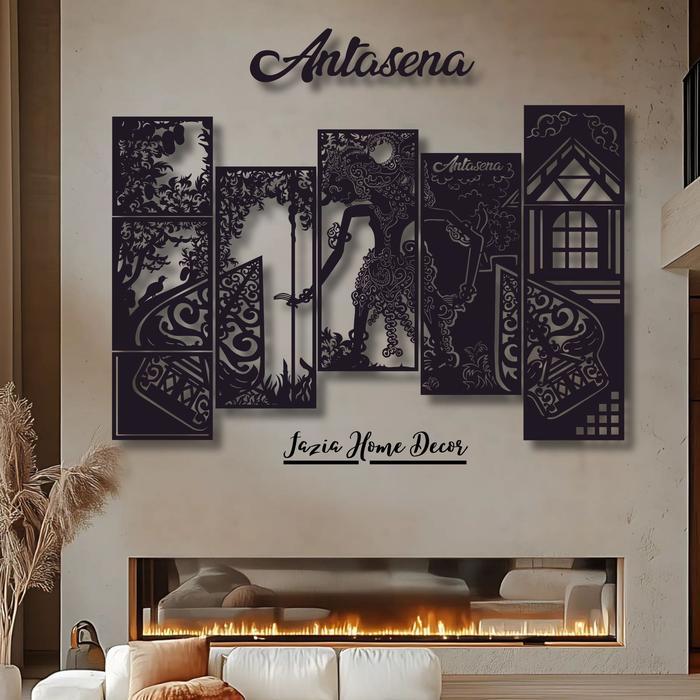 WAYANG ARJUNA 3D DEKORASI DINDING RUMAH TEMA JAWA