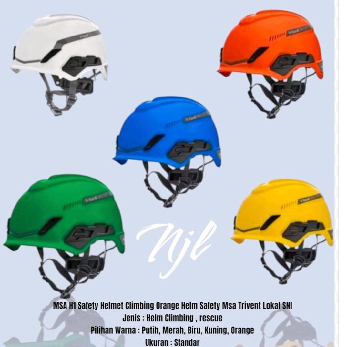 Msa H1 Safety Helmet Climbing Orange Helm Safety Msa Trivent Lokal Sni Helm Msa V-Gard H1 Safety