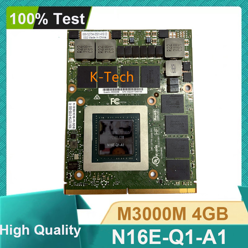CN-0H99YY M3000M M3000 GDDR5 4GB Graphics Card VGA N16E-Q1-A1 MXM 3.0b Video Card for Precision M771
