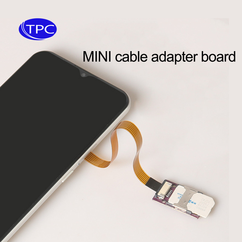 TPC Mini SIM card extension cable adapter circuit board card reader for cpe wireless routers and