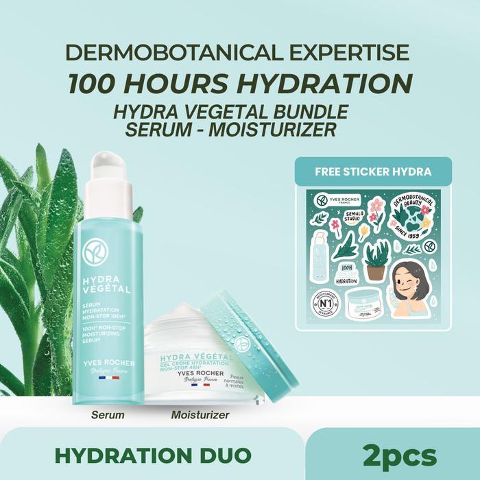 [Bundle] Yves Rocher - Hydration Duo (Serum Wajah Dan Moisturizer) Kulit Ternutrisi & Lembap Hingga