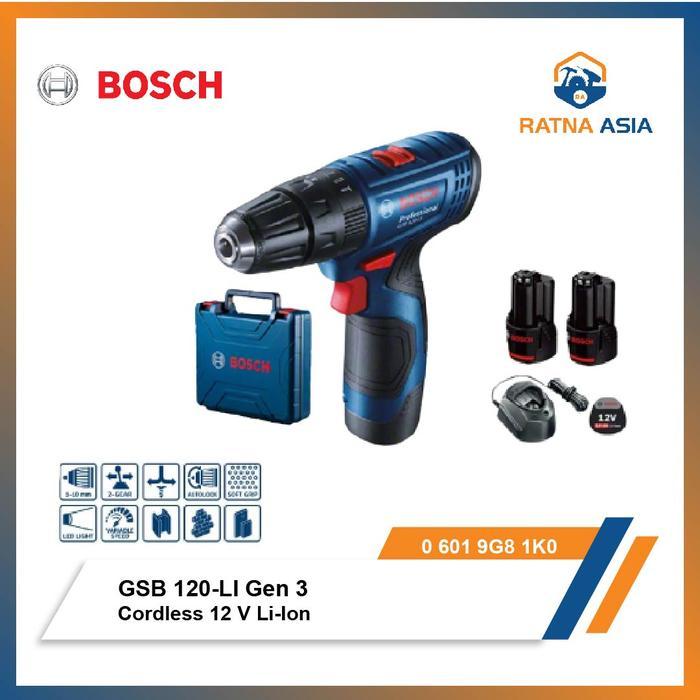 Mesin Bor / Cordless Impact Drill Bosch GSB 120-LI / GSB 120 LI Torsi