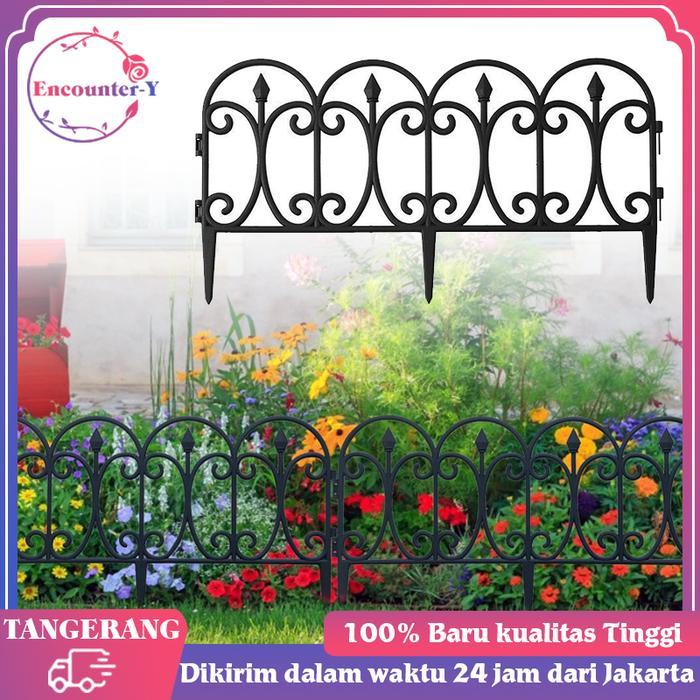 TERLARIS Pagar Taman Plastik Minimalis Pagar Kebun 58x23cm Pagar Kecil Taman Pagar Taman READY STOCK