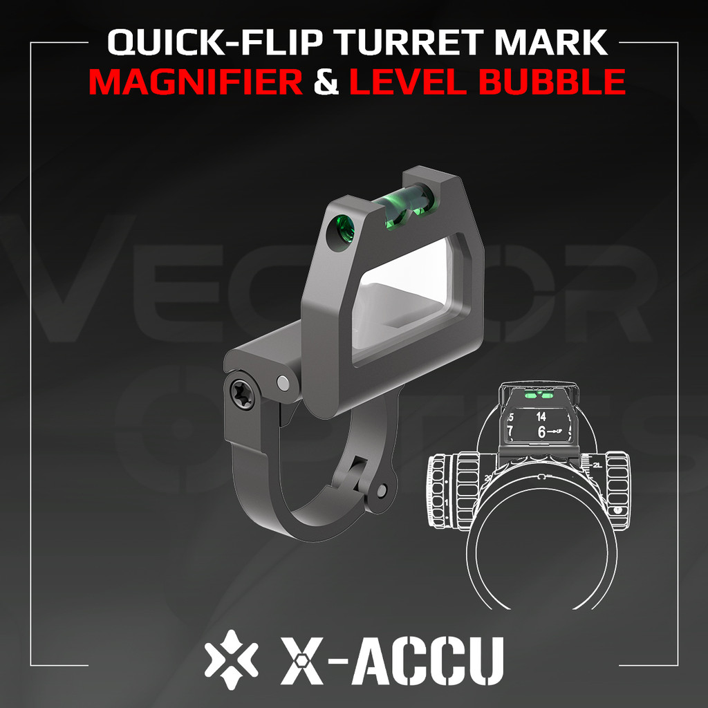BEST  Vector Optics X-ACCU 30mm/34mm Quick-flip Scope Turret Mark Magnifier Mount Ring with Air Bubb