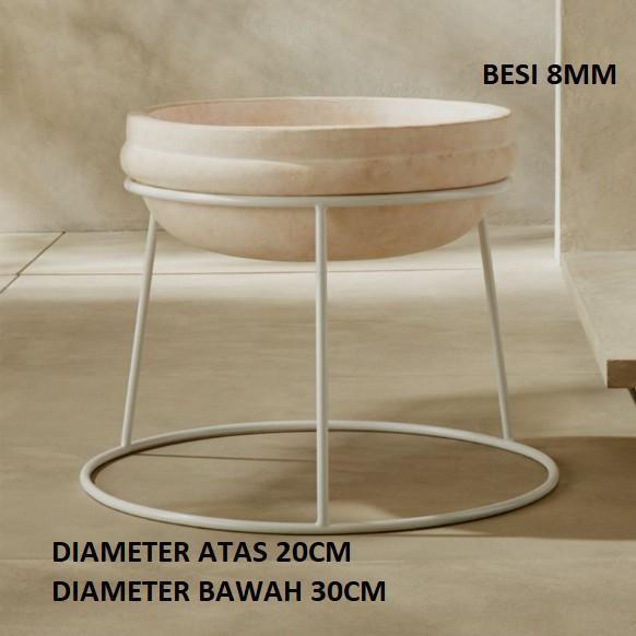 BESI 6 MM standing pot lingkaran bolak balik / dudukan pot lingkaran / rak bunga besi / rak pot