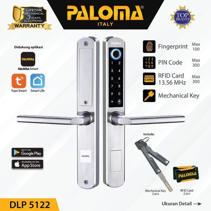 Terbaru Paloma Dlp 5122 Digital Lock Smart Slim Door Frame Aluminium Wifi