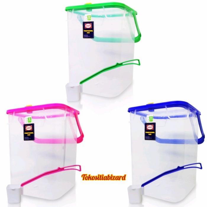 Shinpo Wadah/ Tempat Es Buah Plastik Dengan Gayung 36L Aquarium Es