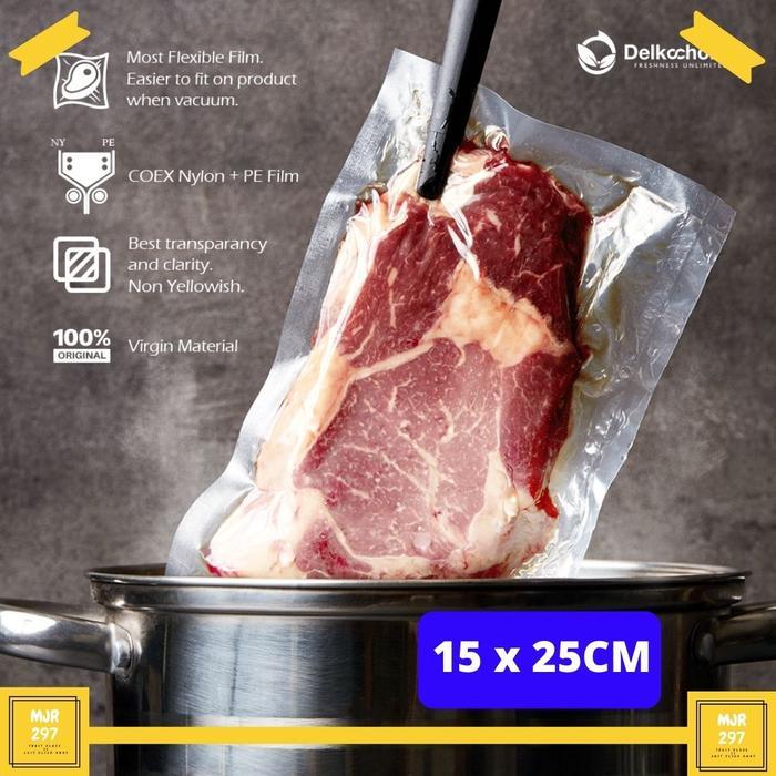 PLASTIK VACUUM BAG POLOS EMBOSS VACUM VAKUM SEALER DELKOCHOICE