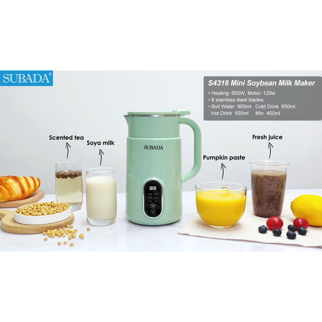 Mini Portable Soybean Milk Maker Machine With 6 Functions Juicer Maker Free Filtering Self Cleaning